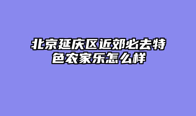 北京延庆区近郊必去特色农家乐怎么样