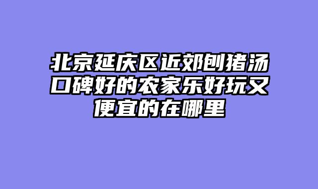北京延庆区近郊刨猪汤口碑好的农家乐好玩又便宜的在哪里