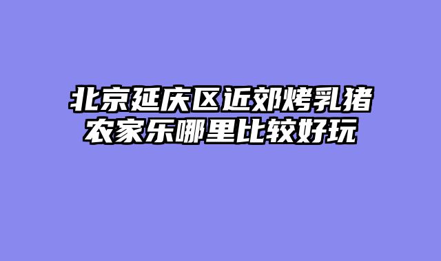 北京延庆区近郊烤乳猪农家乐哪里比较好玩