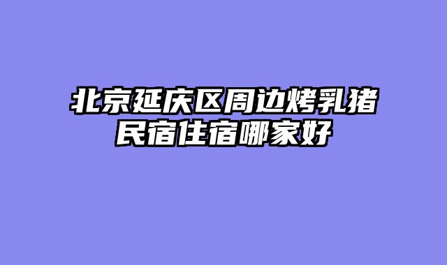 北京延庆区周边烤乳猪民宿住宿哪家好