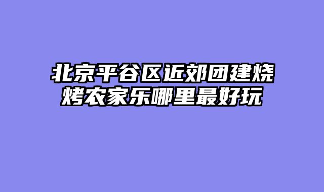 北京平谷区近郊团建烧烤农家乐哪里最好玩