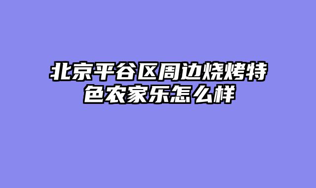 北京平谷区周边烧烤特色农家乐怎么样