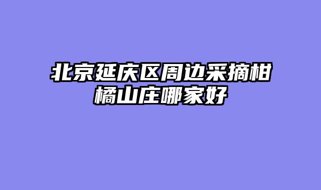 北京延庆区周边采摘柑橘山庄哪家好