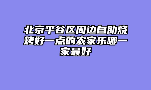 北京平谷区周边自助烧烤好一点的农家乐哪一家最好
