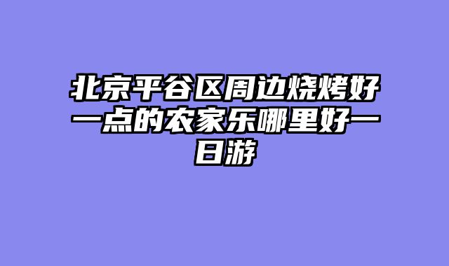 北京平谷区周边烧烤好一点的农家乐哪里好一日游