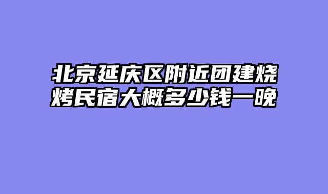北京延庆区附近团建烧烤民宿大概多少钱一晚