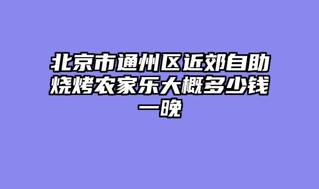 北京市通州区近郊自助烧烤农家乐大概多少钱一晚