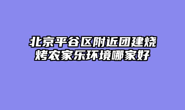 北京平谷区附近团建烧烤农家乐环境哪家好