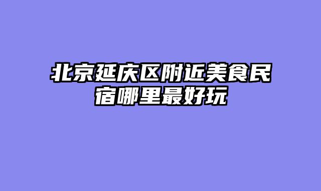 北京延庆区附近美食民宿哪里最好玩