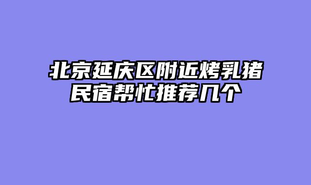 北京延庆区附近烤乳猪民宿帮忙推荐几个