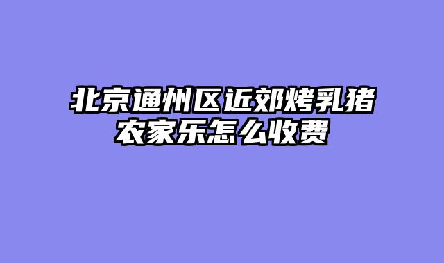 北京通州区近郊烤乳猪农家乐怎么收费