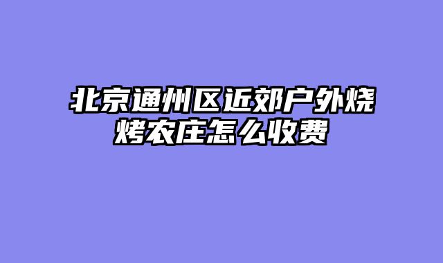 北京通州区近郊户外烧烤农庄怎么收费