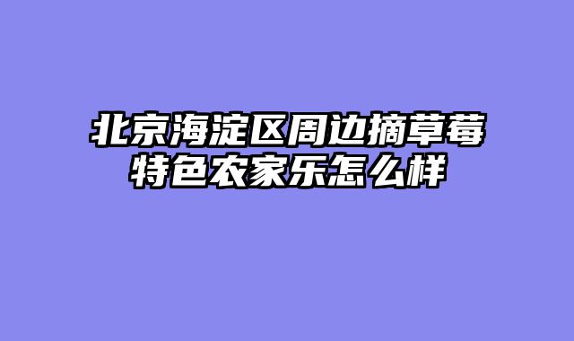 北京海淀区周边摘草莓特色农家乐怎么样