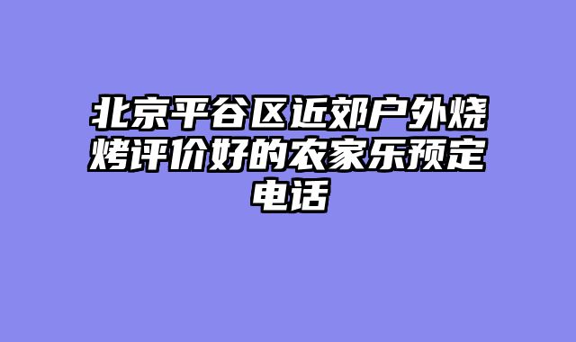 北京平谷区近郊户外烧烤评价好的农家乐预定电话