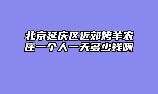 北京延庆区近郊烤羊农庄一个人一天多少钱啊