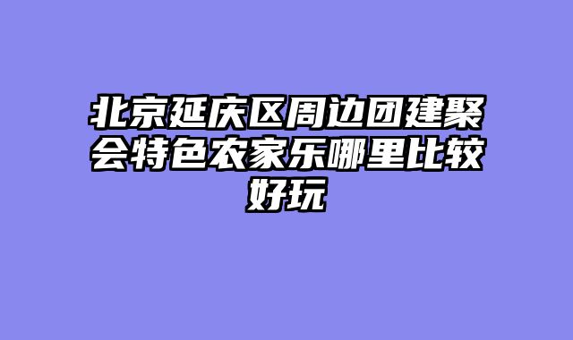 北京延庆区周边团建聚会特色农家乐哪里比较好玩