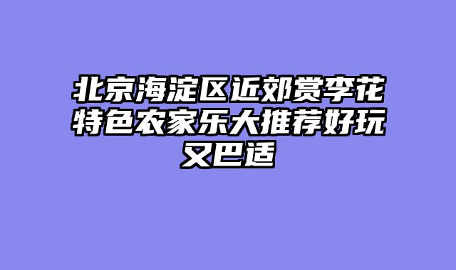 北京海淀区近郊赏李花特色农家乐大推荐好玩又巴适