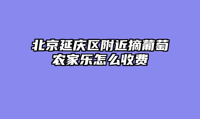 北京延庆区附近摘葡萄农家乐怎么收费