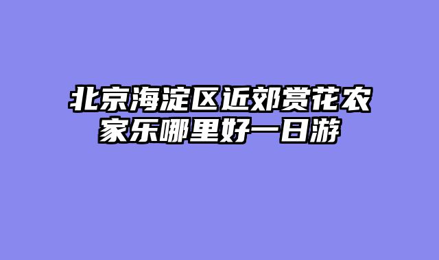 北京海淀区近郊赏花农家乐哪里好一日游