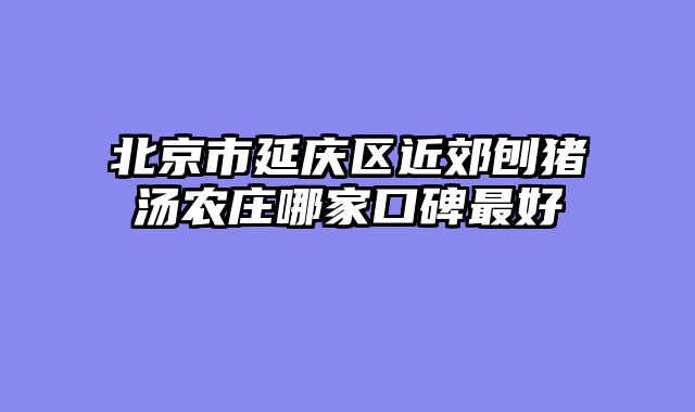 北京市延庆区近郊刨猪汤农庄哪家口碑最好