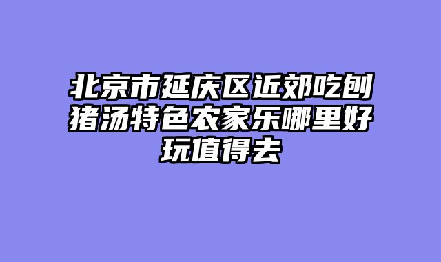 北京市延庆区近郊吃刨猪汤特色农家乐哪里好玩值得去