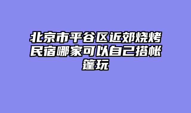 北京市平谷区近郊烧烤民宿哪家可以自己搭帐篷玩