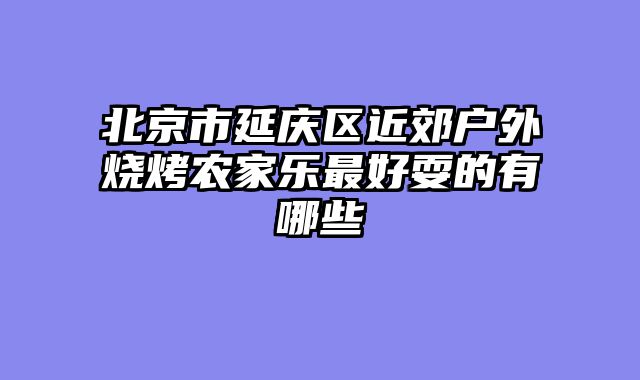 北京市延庆区近郊户外烧烤农家乐最好耍的有哪些