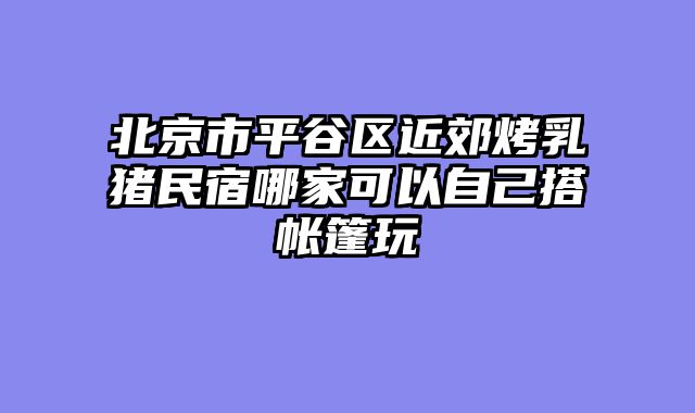 北京市平谷区近郊烤乳猪民宿哪家可以自己搭帐篷玩