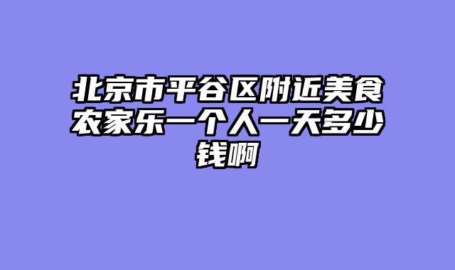 北京市平谷区附近美食农家乐一个人一天多少钱啊