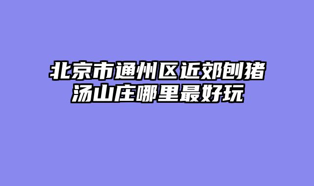 北京市通州区近郊刨猪汤山庄哪里最好玩
