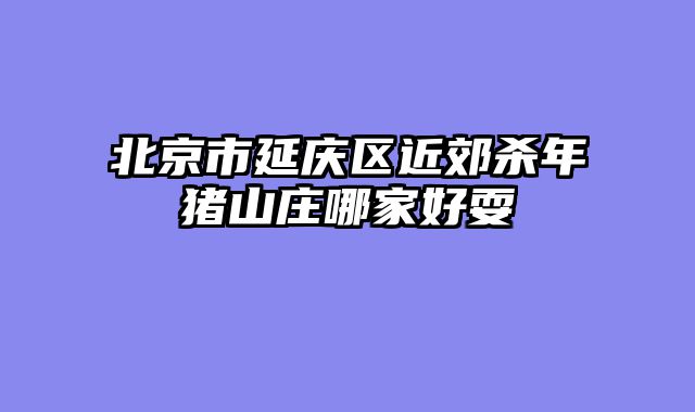 北京市延庆区近郊杀年猪山庄哪家好耍