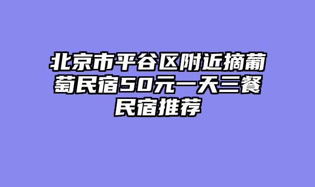 北京市平谷区附近摘葡萄民宿50元一天三餐民宿推荐