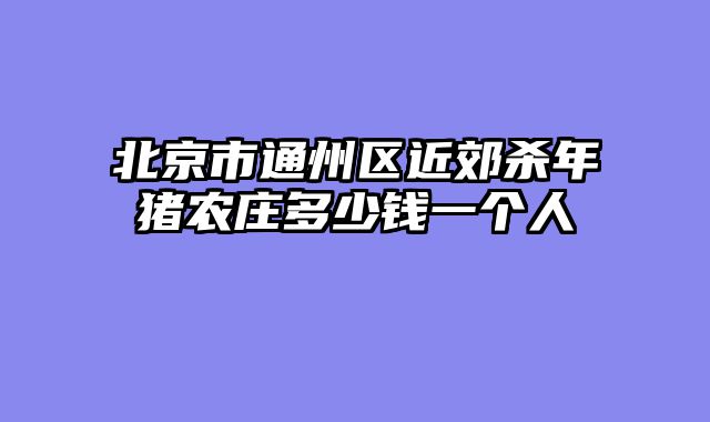 北京市通州区近郊杀年猪农庄多少钱一个人