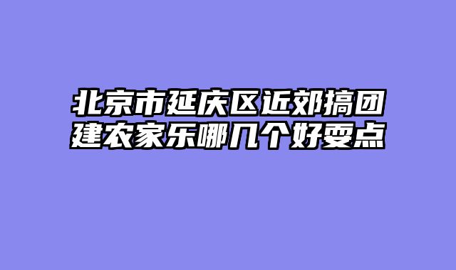 北京市延庆区近郊搞团建农家乐哪几个好耍点