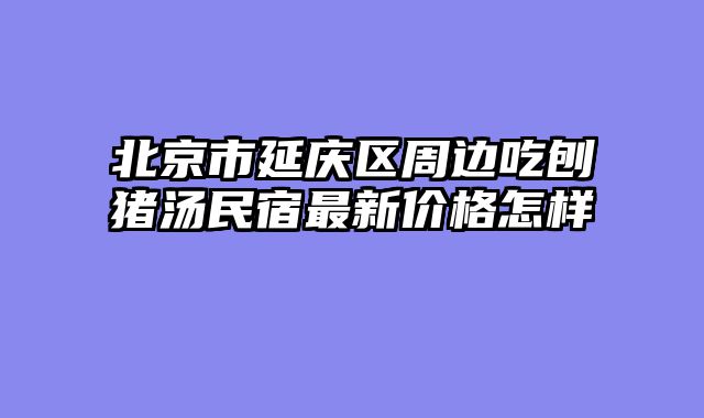 北京市延庆区周边吃刨猪汤民宿最新价格怎样