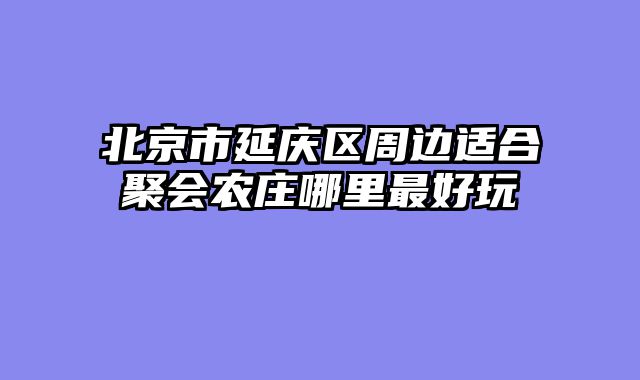 北京市延庆区周边适合聚会农庄哪里最好玩