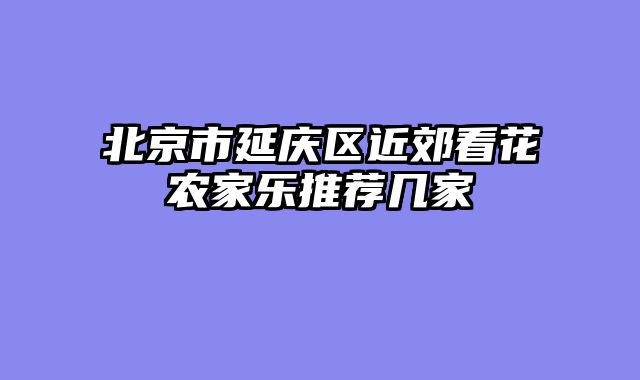 北京市延庆区近郊看花农家乐推荐几家