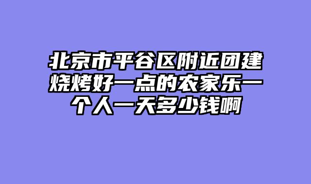 北京市平谷区附近团建烧烤好一点的农家乐一个人一天多少钱啊