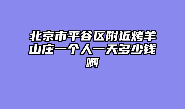北京市平谷区附近烤羊山庄一个人一天多少钱啊