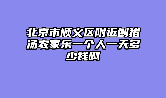 北京市顺义区附近刨猪汤农家乐一个人一天多少钱啊