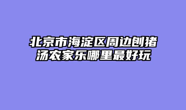 北京市海淀区周边刨猪汤农家乐哪里最好玩
