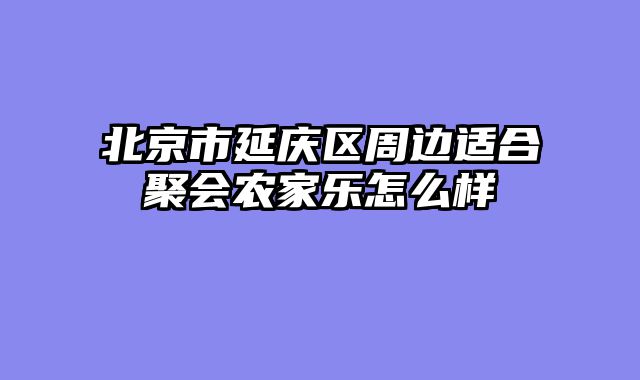 北京市延庆区周边适合聚会农家乐怎么样
