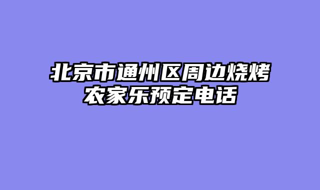 北京市通州区周边烧烤农家乐预定电话