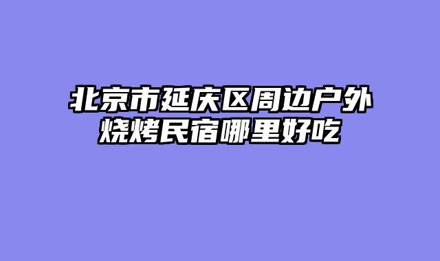 北京市延庆区周边户外烧烤民宿哪里好吃