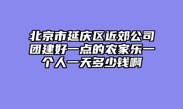 北京市延庆区近郊公司团建好一点的农家乐一个人一天多少钱啊