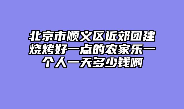 北京市顺义区近郊团建烧烤好一点的农家乐一个人一天多少钱啊