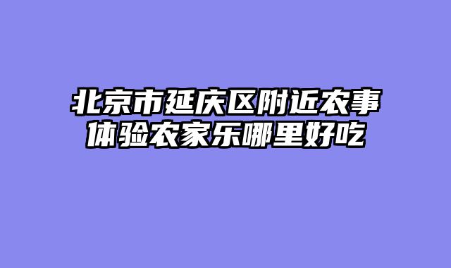北京市延庆区附近农事体验农家乐哪里好吃