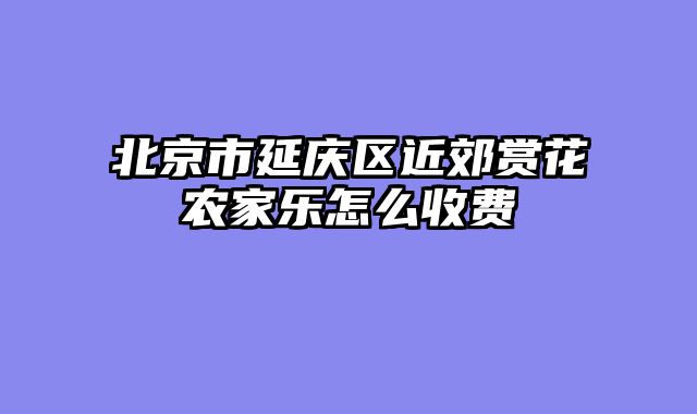 北京市延庆区近郊赏花农家乐怎么收费