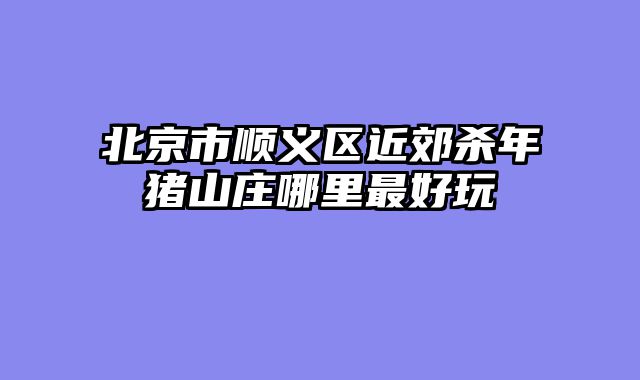 北京市顺义区近郊杀年猪山庄哪里最好玩