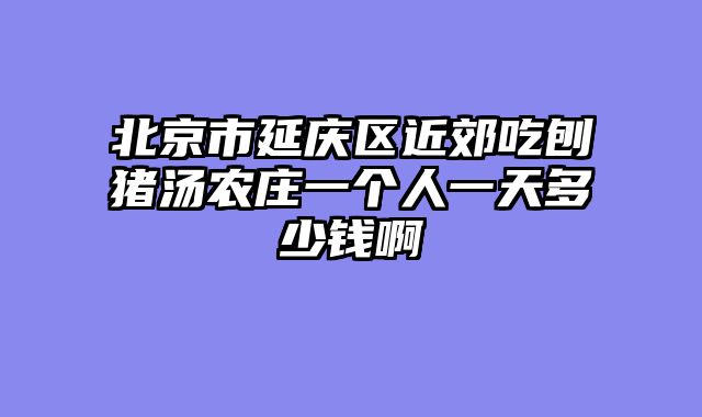 北京市延庆区近郊吃刨猪汤农庄一个人一天多少钱啊